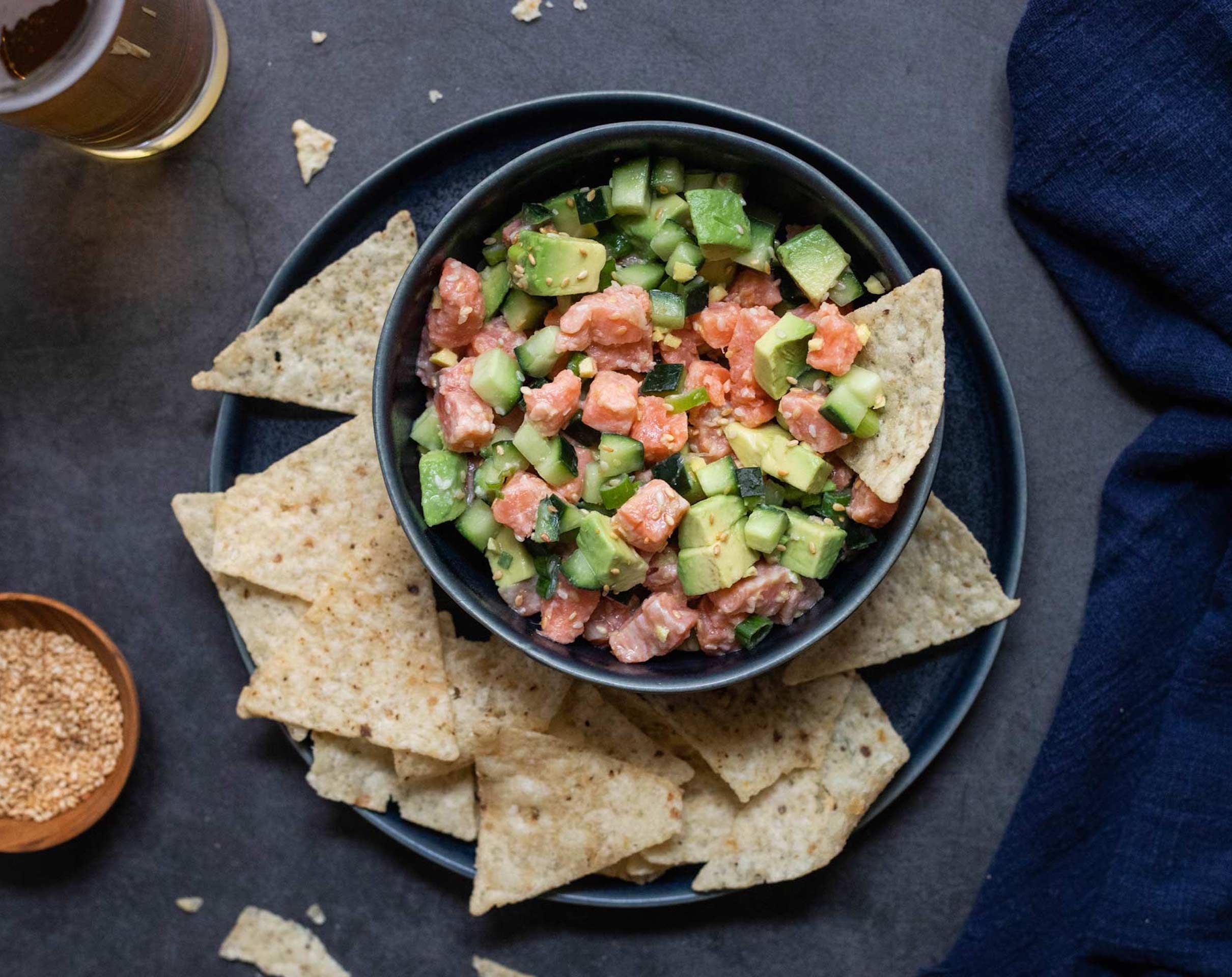 Ginger-Sesame Salmon Ceviche