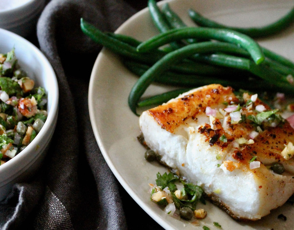 Pan-Seared Sablefish with Fresh Herb Salsa
