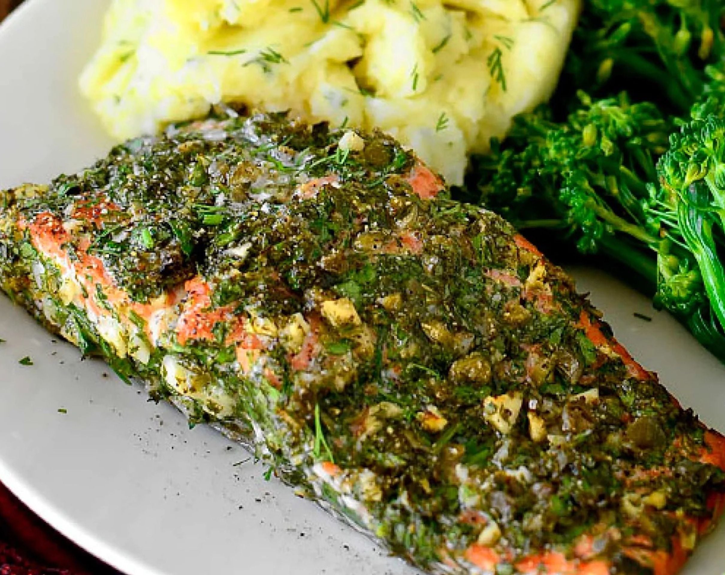 Caper & Herb Crusted Sockeye Salmon