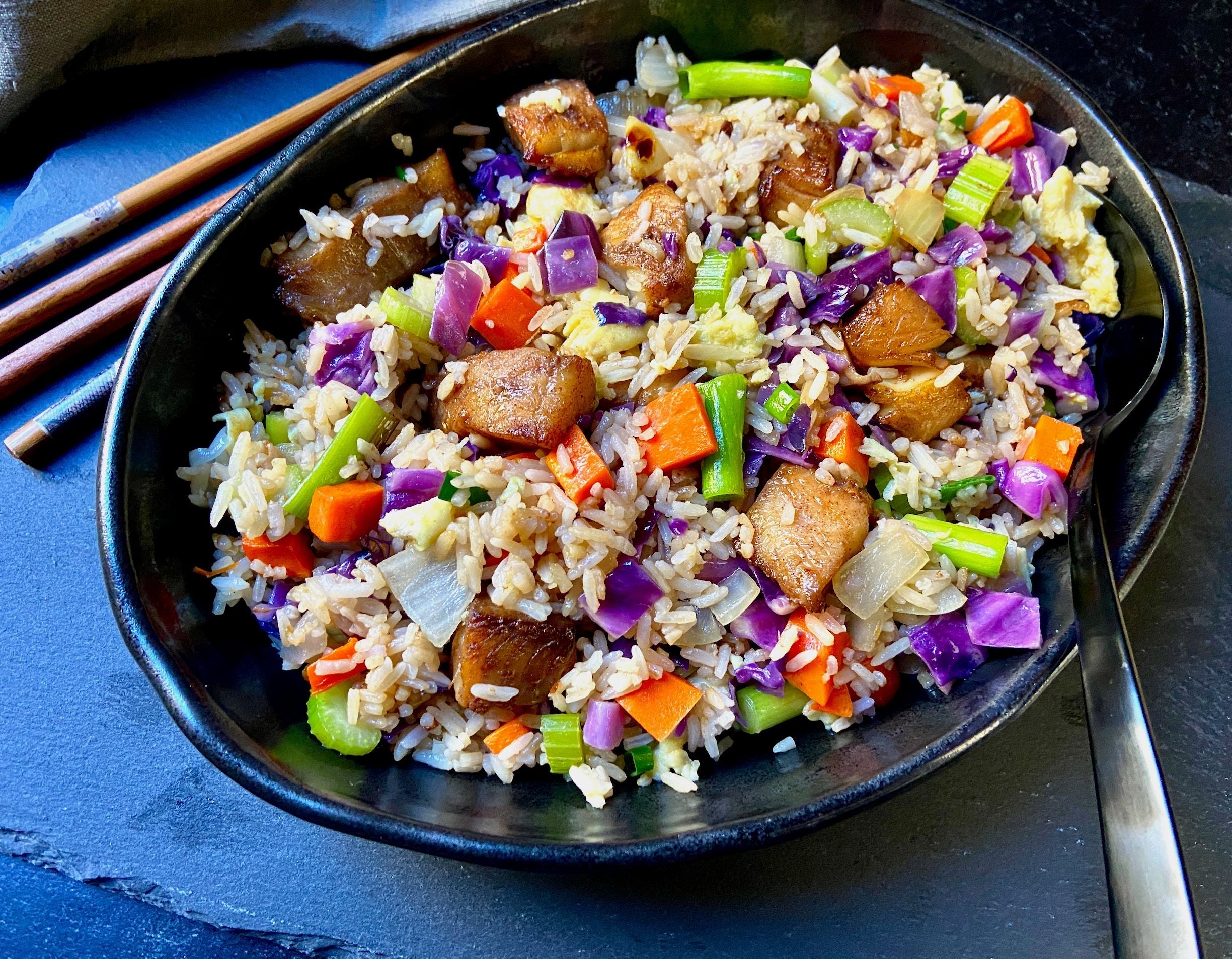 Char Siu-Style Sablefish Fried Rice