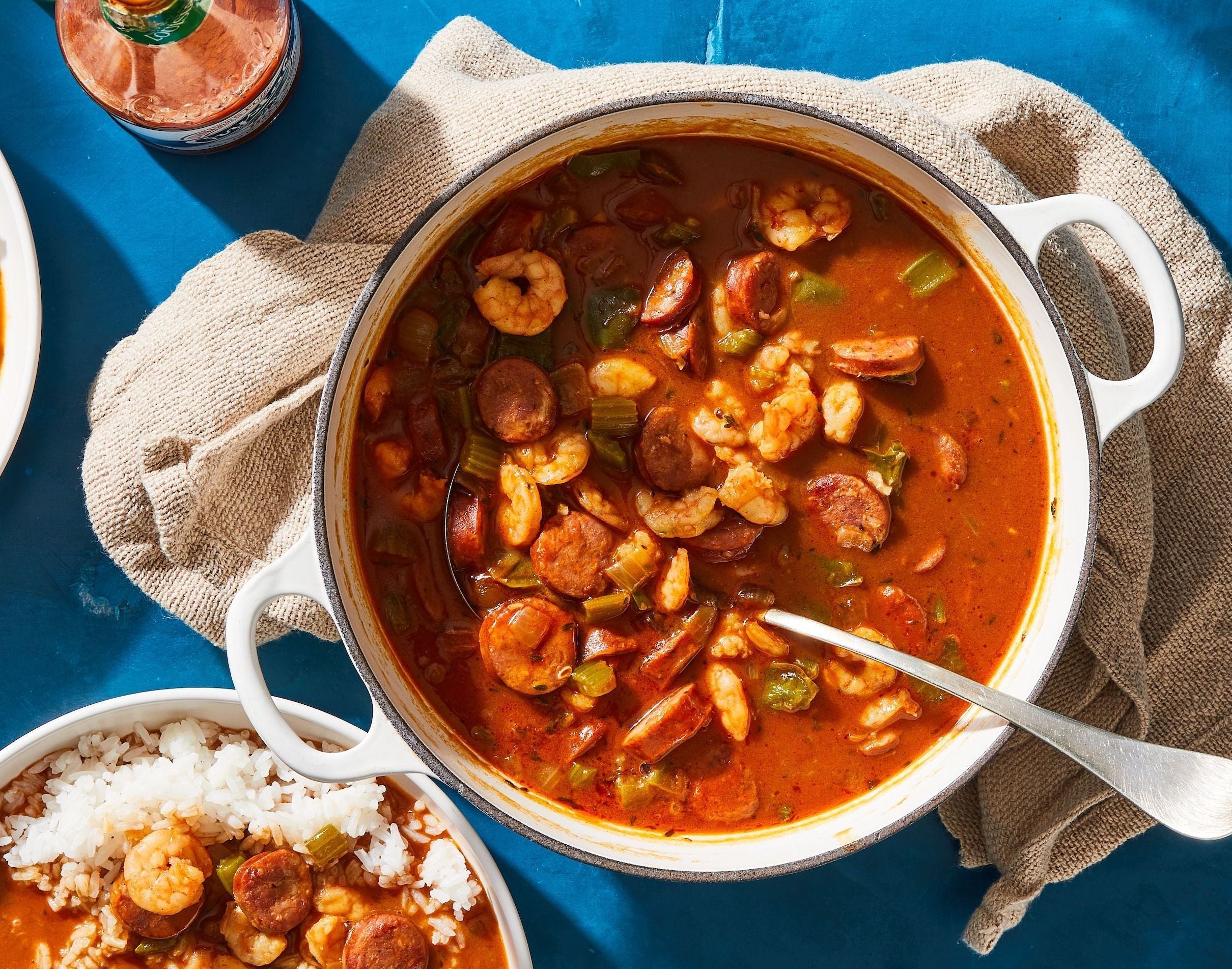 Killer Spot Shrimp and Andouille Gumbo