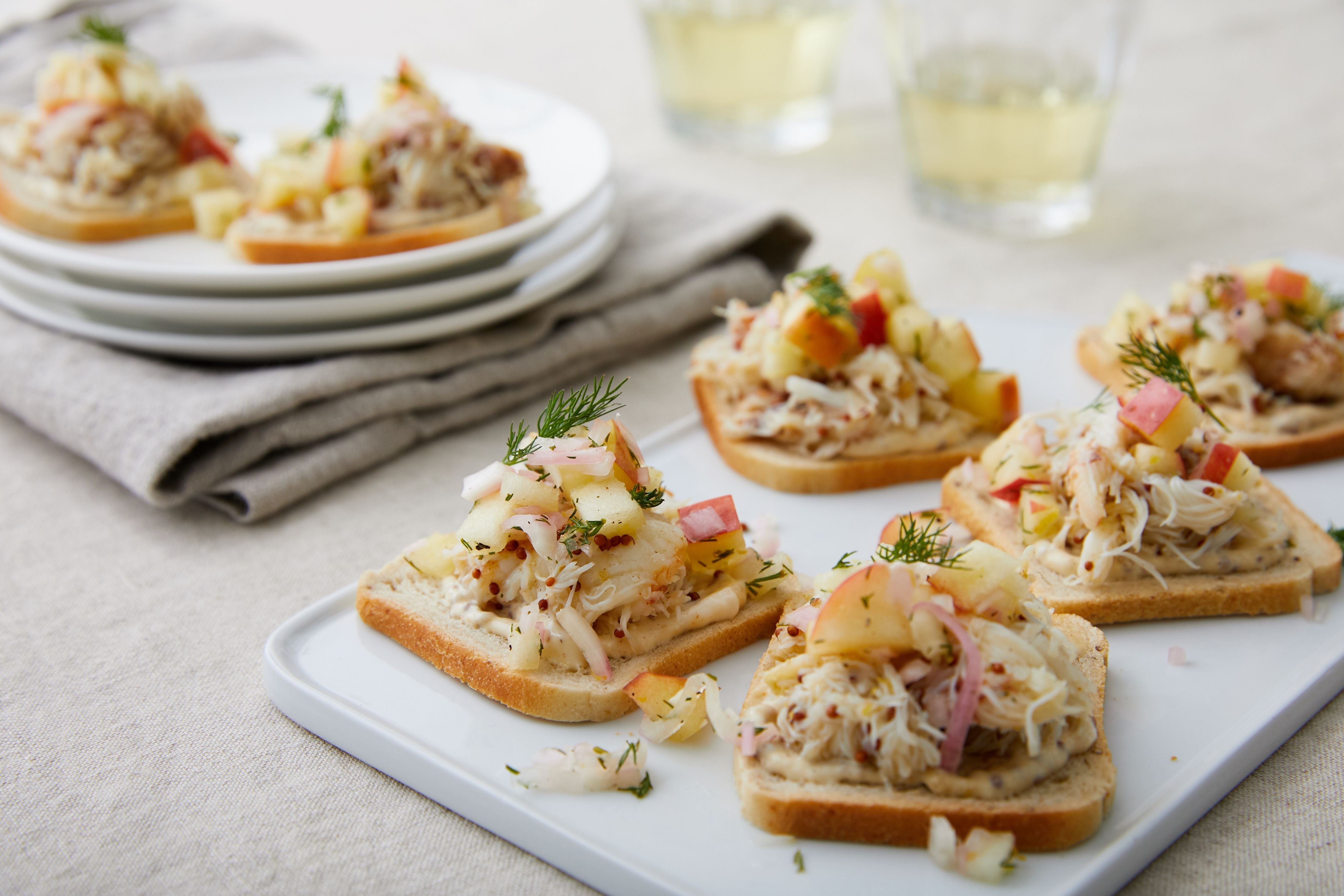 Pickled Crab with Apple-Shallot Relish