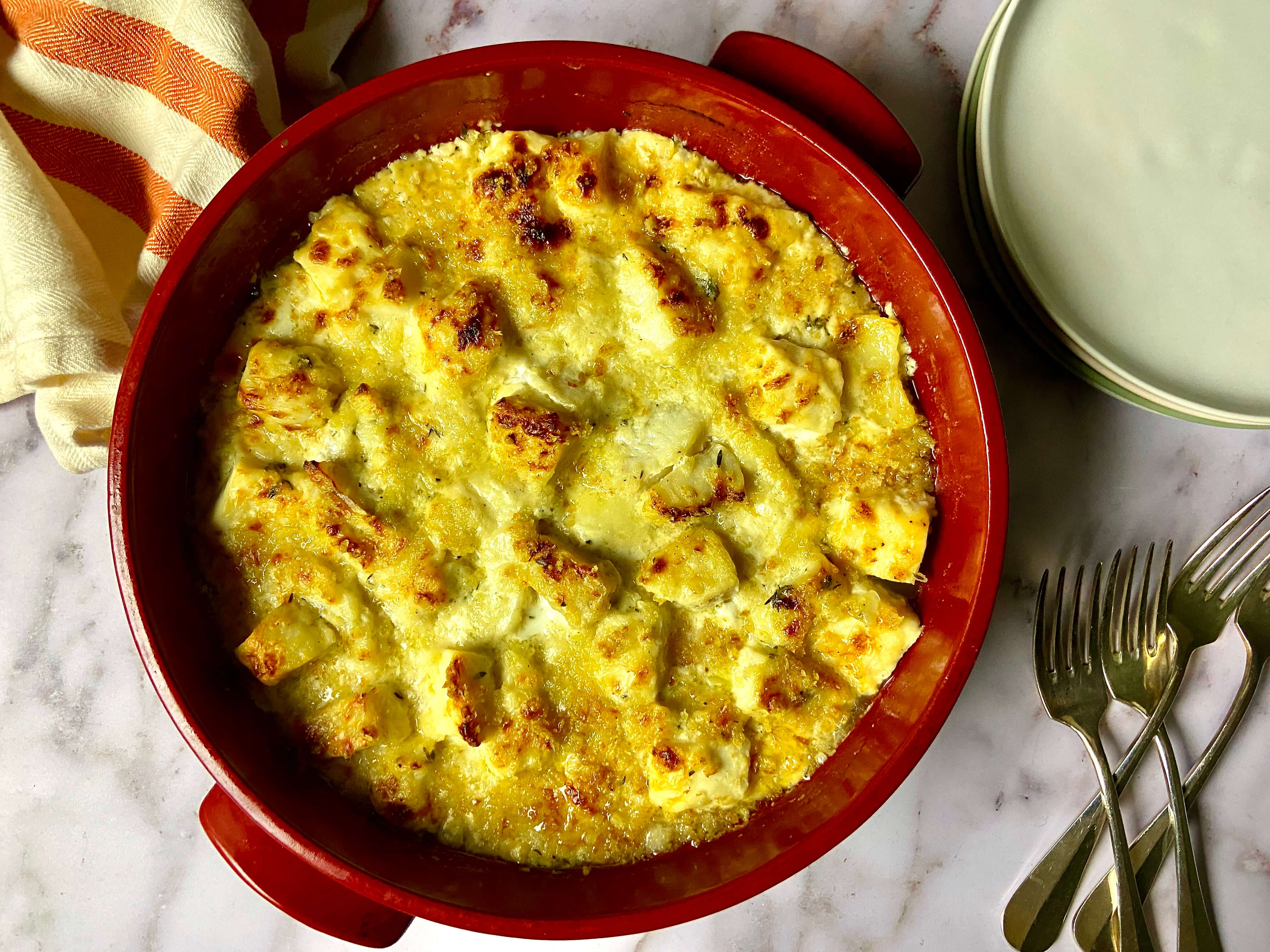 Newfoundland Potato and Fish Gratin